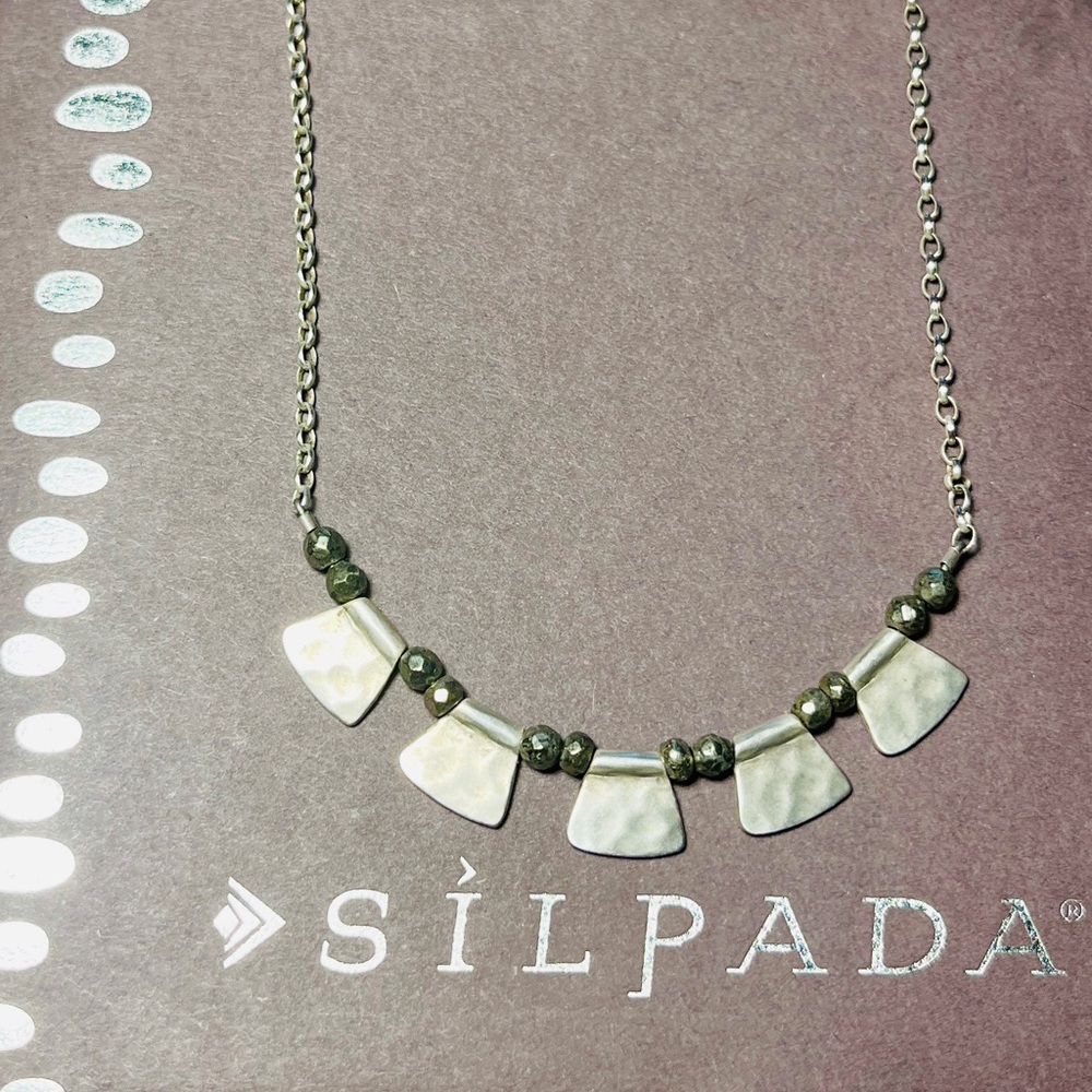Silpada “Patterned Pyrite” Necklace